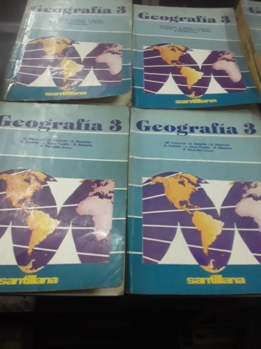 Geografía 3 Primera Edición Santillana Lote X 4 Libros 