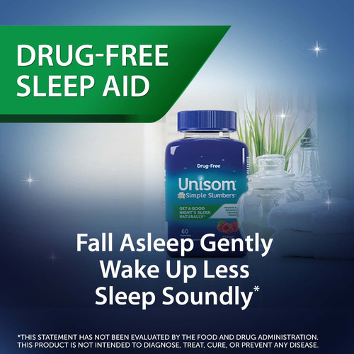 Gomitas Sleep Aid Unisom Simple Slumbers, Melatonina, 5 Mg,