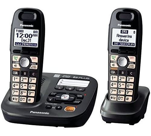 Panasonic Kx-tg6592t Teléfono Inalámbrico De 2 Auriculares,