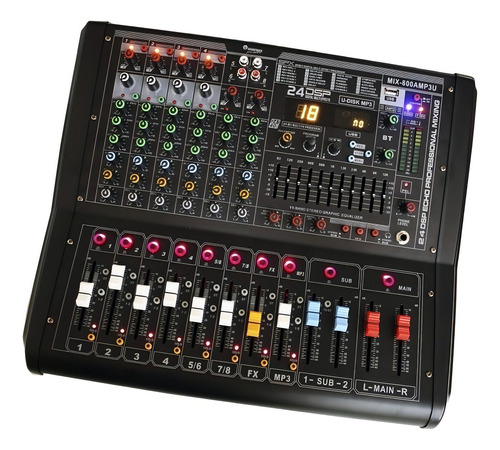Mezcladora Pasiva Soundtrack De 8 Canales Mix-800amp3u