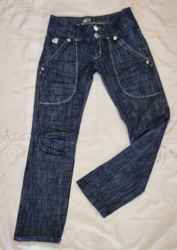 Pantalón De Jean Tiro Bajo