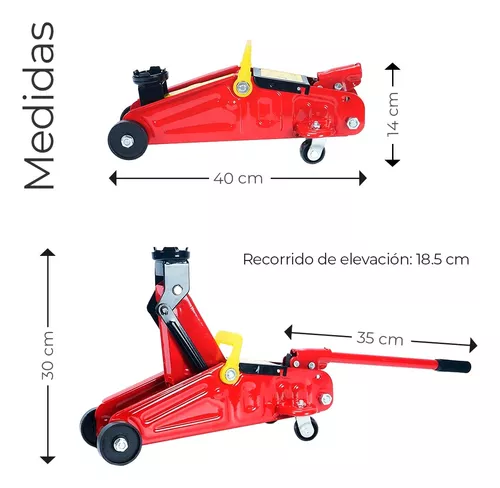 Gata hidráulica para vehículos Raga Gato Hidráulico Coche Automovil formato  de patin