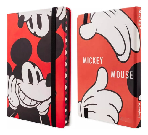 Cuaderno Mickey Mouse Disney  Mooving Notes A5 Tapa Dura 