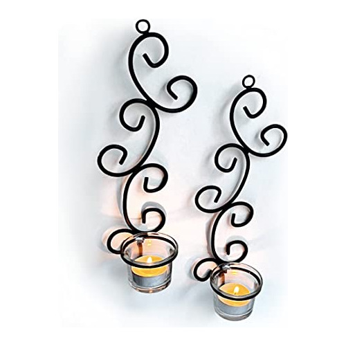 Conjunto De 2 Linternas De Pared Portavelas De Tealight...