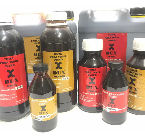 Tinta Dux Para Teñir Cueros 500cc. Negro