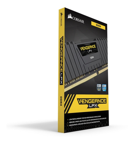 Imagen 5 de 5 de Memoria Ram Ddr4 16gb (2x8) 2400mhz Corsair Lpx Black