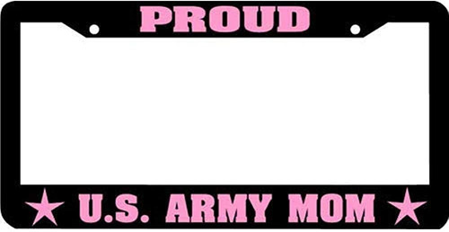 Marco De Placa De Matrícula Negro  Us Army Mom Proud  ...