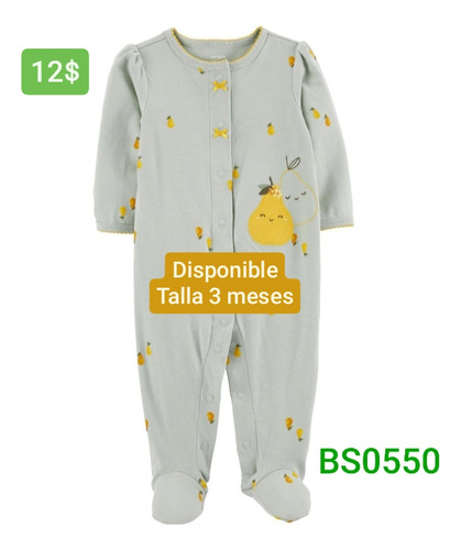 Enterizo Para Niña Talla 3 Meses Bs0550