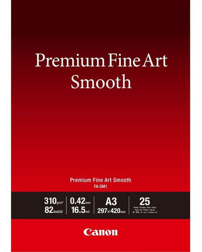 Papel Fotográfico Canon Premium Fine Art Smooth Fa-sm1 (a3)