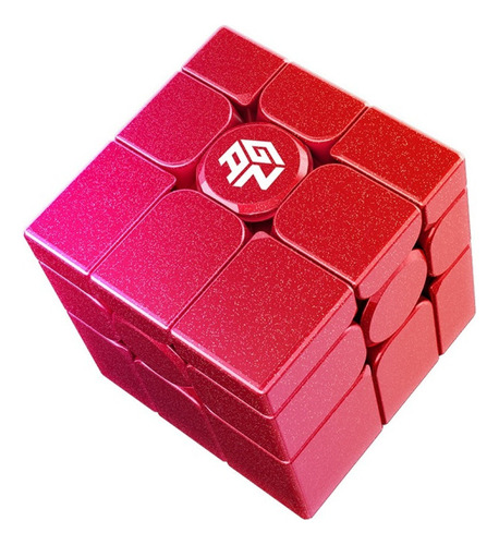 Cubo Mágico Mirror 3x3 Magnético Gan Uv Coated Color Rojo