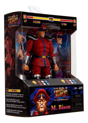 Figura De Acción 6 Ultra Street Fighter Ii M. Bison