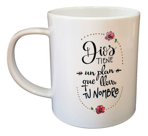 Taza De Plastico Frase Dios Tiene Un Plan Lleva Tu Nombre