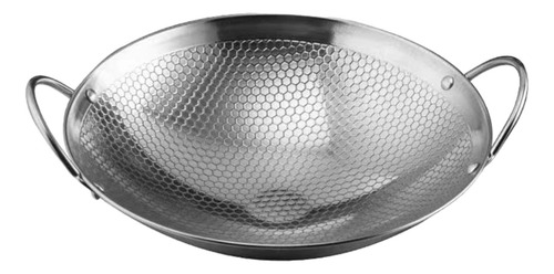 3 Wok De Aço Inoxidável Com Orelha Dupla Espessada,
