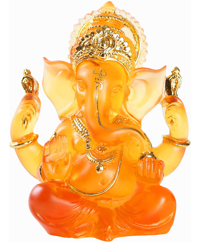 Escultura De Resina 14 Cm Alta Ganesha Ganpati Dios Elefante