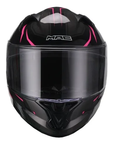 Casco Moto Integral Mac Speed Riot Pink Dama Mujer Znorte