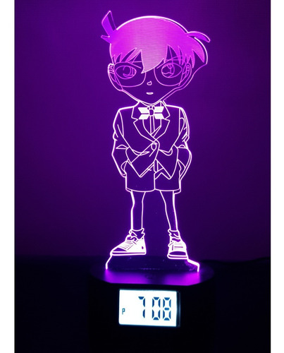 Lámpara De Mesa 3d Detective Conan Blasi Base Reloj