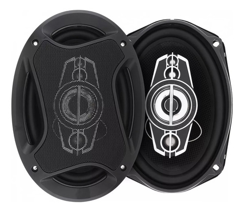 Kit 2 Parlantes Auto 6x9 Ovalados 1200w Coaxial 5 Vías Hifi