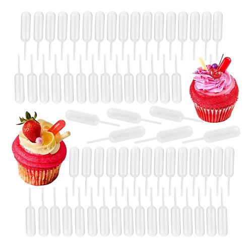 200 Piezas Pipetas Para Cupcakes Desechable Pipetas De Fresa