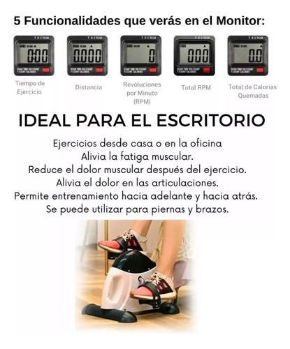 Mini Bicicleta Estática Pedalera Con Pantalla Lcd Spinning