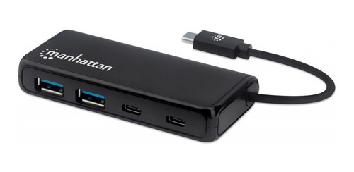 Hub 2 Puertos Usb A Y 2 Ptos Usb C Para Usb C 3.2 Manhattan