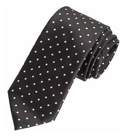 Essentials Men's Dots Necktie, Negro, One T879x