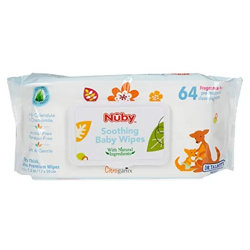 Las Toallitas Calmantes Ultra Premium Para Bebés Nuby's Natu