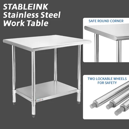 Stableink Mesa De Acero Inoxidable Nsf, Mesa De Trabajo Y Pr