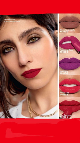Avon Ultra Matte Batom Red Supreme - Labial Mate Red Supreme