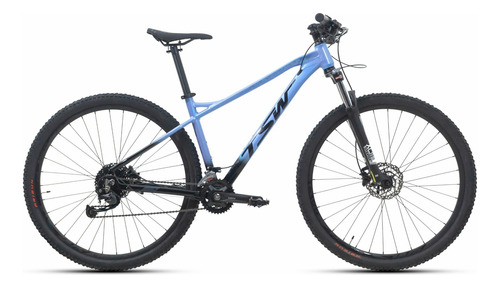 Mountain bike TSW Bike Stamina 2021 aro 29 19" 9v freios de disco hidráulico câmbios Shimano Alivio M3120 y Shimano Alivio M3100 cor azul-claro/preto