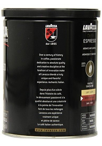Café Molido Lavazza Caffe Espresso, 8 Oz (pack De 3)