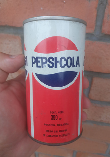 A-antigua Lata Vacia Gaseosa Pepsi 350 Ml Años 80 En Chapa