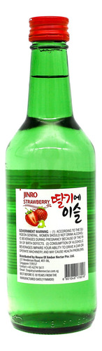 Soju Jinro Licor De Arroz Coreano Fresa 360 Ml. - 2 Botellas
