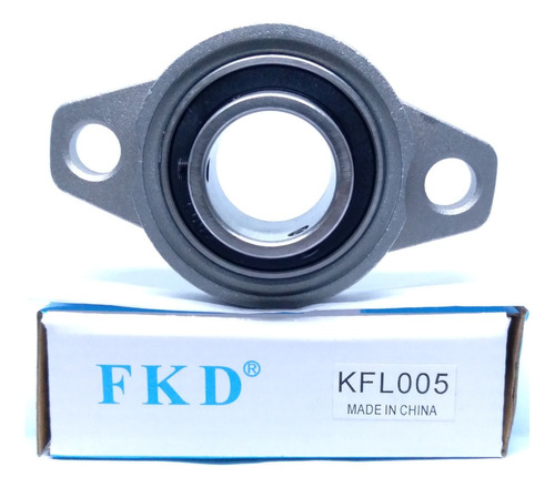 Kit C/02 - Mancal Kfl005 + Rolamento Para Eixo De 25mm - Fkd