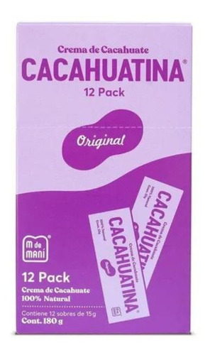 Cacahuatina Original 12 Pack Pouch De 15g C/u M De Maní