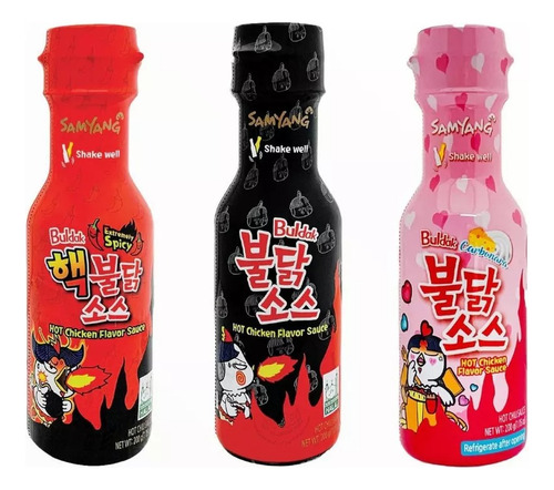 Paquete 3 Salsas Coreanas Samyang Picante 2x Picante Y Carbo