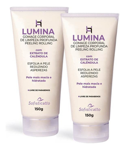  Esfoliante P/ Corpo Peeling Rolling - Lumina Gomage -kit C/2