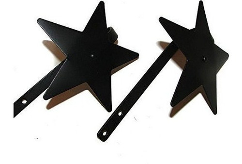 Cortina Tiebacks-estrellas Par - Amish Fabricado En Hierro F