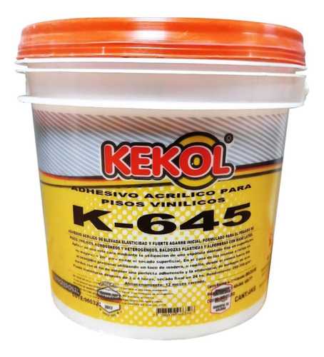 Kekol K645 Adhesivo Acrilico Pisos Vinilicos 10 Kg