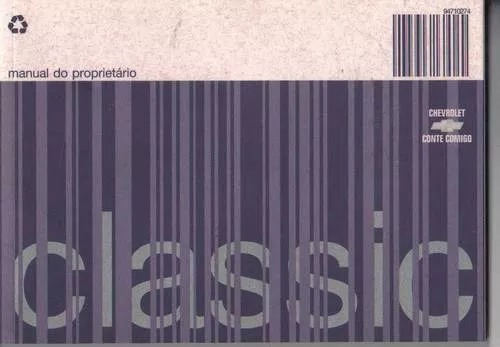 Manual Do Proprietário Classic 2009/10 Gm Original Em Branco