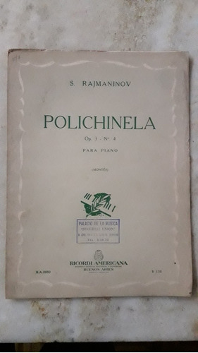 Partitura De Rajmaninov, Polichinela,op.3_n°4
