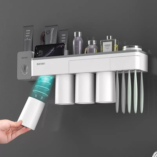 Dispensador De Pasta Dental Organizador De Baño Magnético