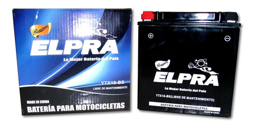 Bateria Elpra Ytx16-bs  Acido Incluido C/caja