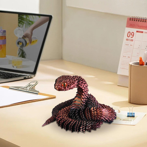 . Serpiente Impresa En 3d Realista Serpiente 3d Estatua De