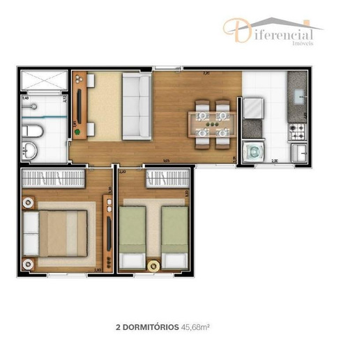 Imagem 24 de 30 de Apartamento À Venda, 43 M² Por R$ 234.600,00 - Tingui - Curitiba/pr - Ap0688
