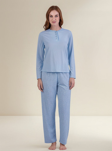 Pijama Invierno Algodón Mujer