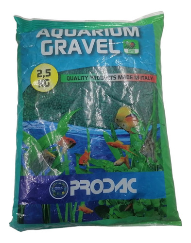 Prodac Grava Cuarzo Verde 2.5kg Acuario Peces Pecera