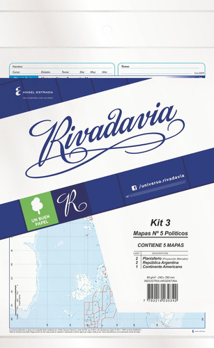Rivadavia 8783 Mapas N°5 Político Kit 3 X5