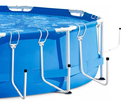 Binzvan Paquete De 4 Soportes Solares Para Piscina, Ganchos 