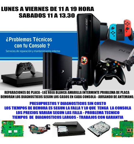 Reparacion Consolas Xbox360 Playstation Nintendo Xbox One