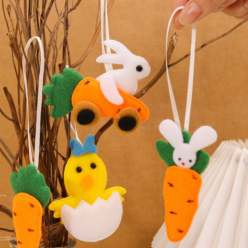 Colgante De Dibujos Animados Con Diseño De Conejo Y Pollito